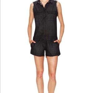 Etienne Marcel Black Denim Romper
